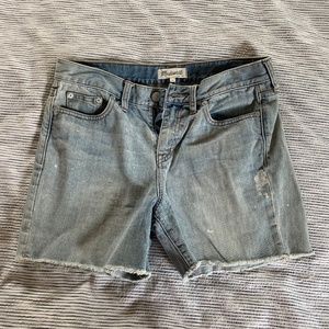 MADEWELL DENIM BOY SHORTS PAINT SPLATTER C1738